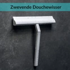 Douchewisser Wit Met Magneetstrip - Badkamer Accessoires - Raamwisser - Trekker Douche - Silicone - 21cm X 20cm