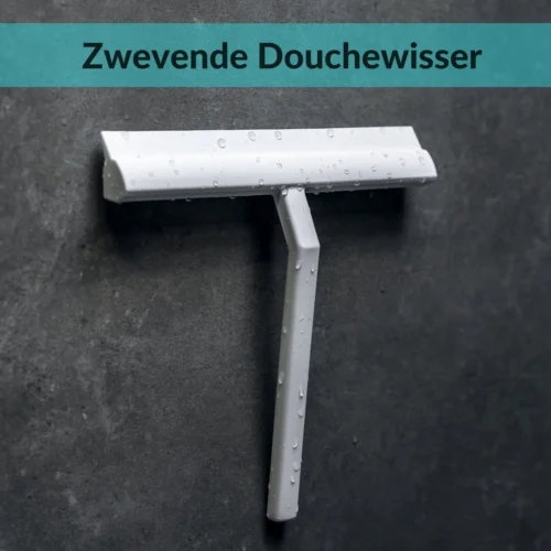 Douchewisser Wit Met Magneetstrip - Badkamer Accessoires - Raamwisser - Trekker Douche - Silicone - 21cm X 20cm
