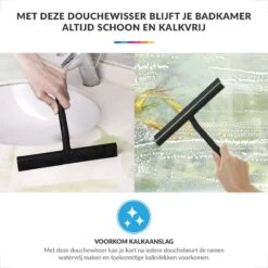 Douchewisser Met Ophanghaak – Trekker Douche – Douchetrekker Voor Badkamer – Raamwisser Douche – Zwart -Badkamer Kast Winkel 1200x1200 1248