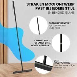 Vloertrekker Met Steel - Vloerwisser Voor In Badkamer - Watertrekker Douche - Douchewisser Zwart 15 Vloertrekker Met Steel - Vloerwisser Voor In Badkamer - Watertrekker Douche - Douchewisser Zwart -Badkamer Kast Winkel 1200x1200 1266