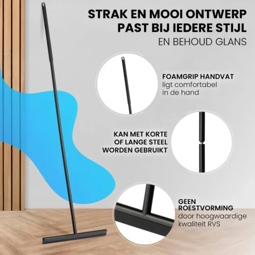 Vloertrekker Met Steel - Vloerwisser Voor In Badkamer - Watertrekker Douche - Douchewisser Zwart 15 Vloertrekker Met Steel - Vloerwisser Voor In Badkamer - Watertrekker Douche - Douchewisser Zwart -Badkamer Kast Winkel 1200x1200 1266
