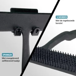 Vannons - Douchewisser Zwart - Douche Trekker Met Zelfklevende Ophanghaak - Met Borstel - Siliconen - Zwart 11 Vannons - Douchewisser Zwart - Douche Trekker Met Zelfklevende Ophanghaak - Met Borstel - Siliconen - Zwart -Badkamer Kast Winkel 1200x1200 1337