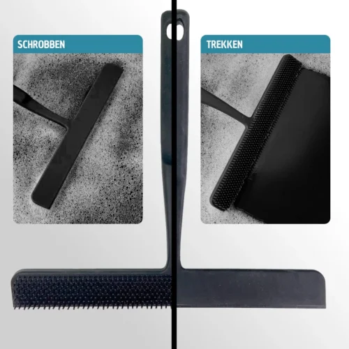 Vannons - Douchewisser Zwart - Douche Trekker Met Zelfklevende Ophanghaak - Met Borstel - Siliconen - Zwart 12 Vannons - Douchewisser Zwart - Douche Trekker Met Zelfklevende Ophanghaak - Met Borstel - Siliconen - Zwart -Badkamer Kast Winkel 1200x1200 1338