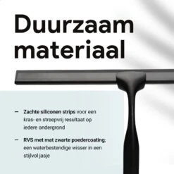 Douchewisser Met Ophanghaak En 2 Extra Strips - Raamwisser Voor Douche - Raamtrekker Zwart -Badkamer Kast Winkel 1200x1200 1340