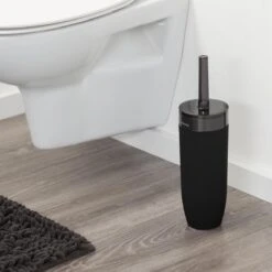 Sealskin Bloom Toiletborstel Met Houder Vrijstaand - Zwart -Badkamer Kast Winkel 1200x1200 1407