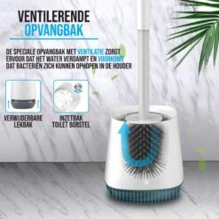 Strex Toiletborstel Siliconen Met Houder - Sneldrogend, Hygiënisch & Antibacteriële Werking - WC Borstel - Toilet Borstel Houder -Badkamer Kast Winkel 1200x1200 1466