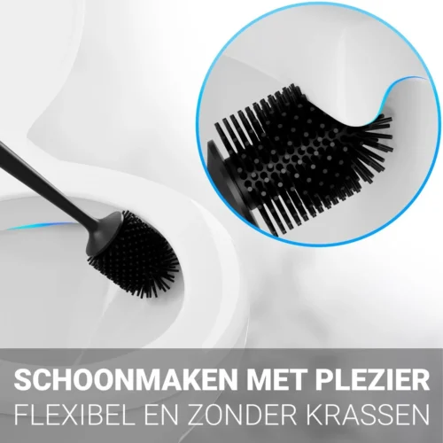 Toiletborstel Met Houder - WC Borstel - Vrijstaand - Siliconen - Zwart -Badkamer Kast Winkel 1200x1200 1514