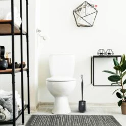 Toiletborstel Met Houder - WC Borstel - Vrijstaand - Siliconen - Zwart -Badkamer Kast Winkel 1200x1200 1517