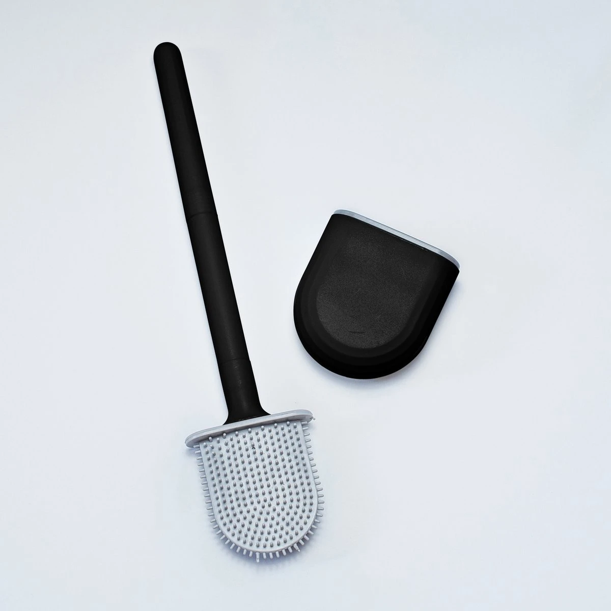 WC Borstel – Siliconen – Zwart – WC Borstel Met Houder – Vrijstaand – Hangend – WC Borstel En Houder – WC Borstel Zwart 3 WC Borstel – Siliconen – Zwart – WC Borstel Met Houder – Vrijstaand – Hangend – WC Borstel En Houder – WC Borstel Zwart - Afbeelding 3