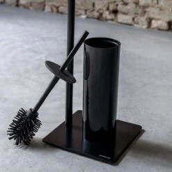 Sealskin Tube - Toiletbutler - Toiletrolhouder - Toiletborstel Met Houder - Vrijstaand - Zwart -Badkamer Kast Winkel 1200x1200 1600