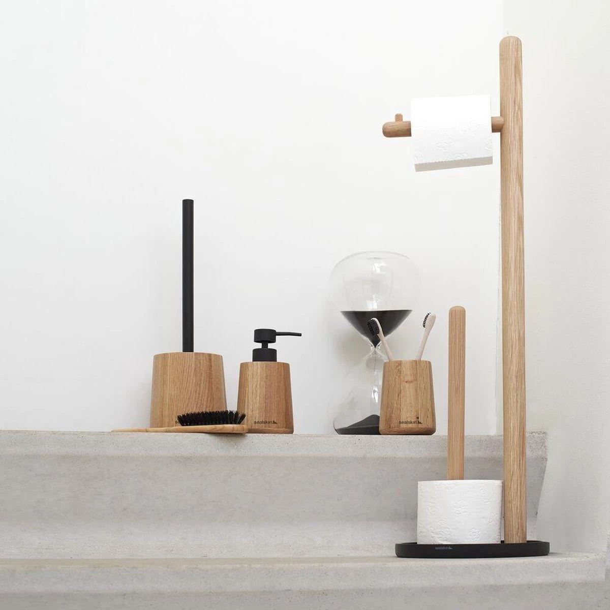 Sealskin Earth - Toiletborstel Met Houder Vrijstaand - Eiken 7 Sealskin Earth - Toiletborstel Met Houder Vrijstaand - Eiken - Afbeelding 7