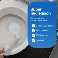 RevoBrush WC Borstel Met Houder Vrijstaand - Hygiënische Toiletborstel - Met 14x Pads -Badkamer Kast Winkel 1200x1200 1660