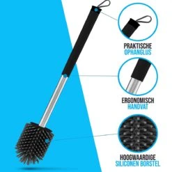 Strex Toiletborstel Siliconen Met Houder Zwart - Sneldrogend, Hygiënisch & Antibacteriële Werking - WC Borstel - Toilet Borstel Houder -Badkamer Kast Winkel 1200x1200 1666