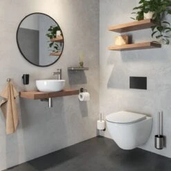 Tiger Cooper - Toiletborstel Met Houder - RVS Geborsteld / Zwart -Badkamer Kast Winkel 1200x1200 1689