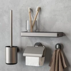 Tiger Cooper - Toiletborstel Met Houder - RVS Geborsteld / Zwart -Badkamer Kast Winkel 1200x1200 1690