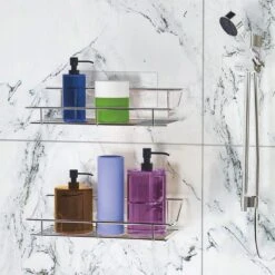 LifeGoods Zelfklevend Doucherek - 2 Stuks - Hangend Badkamer Rekje - Zonder Boren En Schroeven - RVS -Badkamer Kast Winkel 1200x1200 1798