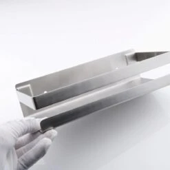 Merkloos Doucherek Zilver - Douche Rek - Zelfklevend - Badkamer Planchet - Inclusief Montageset -Badkamer Kast Winkel 1200x1200 1851