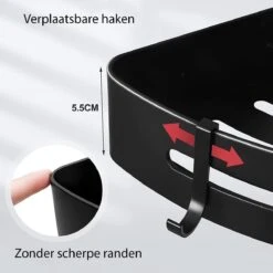 Sens Design Doucherekjes Set Van 3 - Doucherek Zonder Boren - Zwart 14 Sens Design Doucherekjes Set Van 3 - Doucherek Zonder Boren - Zwart -Badkamer Kast Winkel 1200x1200 1864