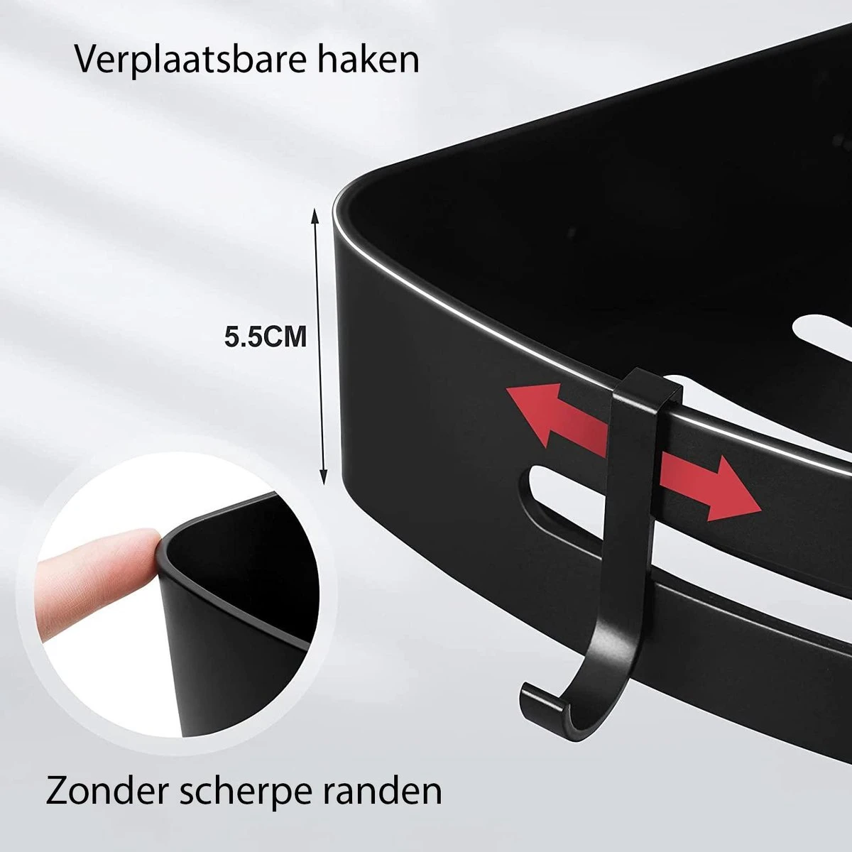 Sens Design Doucherekjes Set Van 3 - Doucherek Zonder Boren - Zwart 3 Sens Design Doucherekjes Set Van 3 - Doucherek Zonder Boren - Zwart - Afbeelding 3