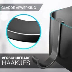 Doucherek 2 Stuks - Douchemand - Hangend Hoek - Telescopisch - Zonder Boren - Zwart - RVS 14 Doucherek 2 Stuks - Douchemand - Hangend Hoek - Telescopisch - Zonder Boren - Zwart - RVS -Badkamer Kast Winkel 1200x1200 1870
