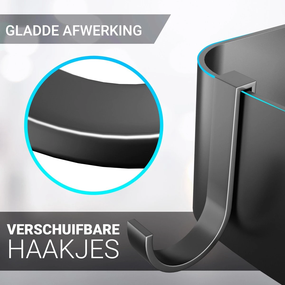 Doucherek 2 Stuks - Douchemand - Hangend Hoek - Telescopisch - Zonder Boren - Zwart - RVS 6 Doucherek 2 Stuks - Douchemand - Hangend Hoek - Telescopisch - Zonder Boren - Zwart - RVS - Afbeelding 6