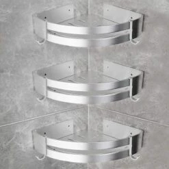 Sens Design Doucherekjes Set Van 3 - Doucherek Zonder Boren - Zilver -Badkamer Kast Winkel 1200x1200 1902