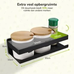 Doucherek Zwart 30 CM - Badkamer Rekje Douche - Zonder Boren - Douchemandje 12 Doucherek Zwart 30 CM - Badkamer Rekje Douche - Zonder Boren - Douchemandje -Badkamer Kast Winkel 1200x1200 1912