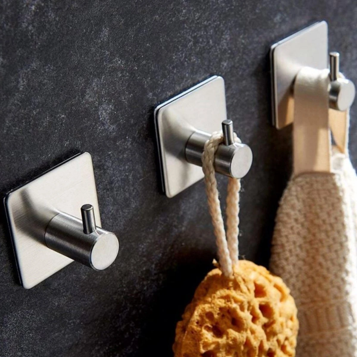 Handdoekhaak Set Zonder Boren RVS Vierkant Zelfklevend - Badjas - Theedoek Hanger - Keuken - Badkamer - Handdoek Haakjes 7 Handdoekhaak Set Zonder Boren RVS Vierkant Zelfklevend - Badjas - Theedoek Hanger - Keuken - Badkamer - Handdoek Haakjes - Afbeelding 7