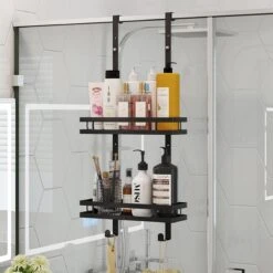 Doucherek Zonder Boren – Doucherek Zwart – Doucherek Hangend – Badkamer Organizer – Douche Organizer - Doucherekje - Doucherekje Zonder Boren -Badkamer Kast Winkel 1200x1200 1985