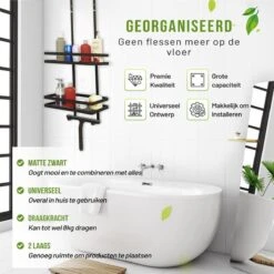 Doucherek Zonder Boren – Doucherek Zwart – Doucherek Hangend – Badkamer Organizer – Douche Organizer - Doucherekje - Doucherekje Zonder Boren -Badkamer Kast Winkel 1200x1200 1987