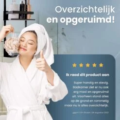 Merkloos Doucherek Zonder Boren Zwart - 30 Dagen Uitproberen -Doucherek Hangend - Badkamer Accessoires - RVS - 2 Laags -Badkamer Kast Winkel 1200x1200 2006