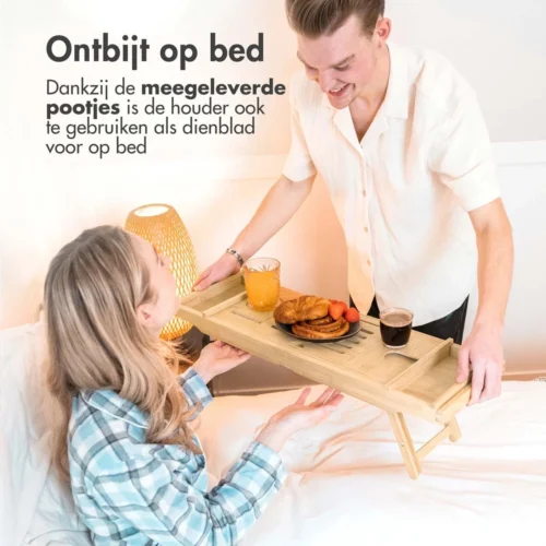 IMoshion Badplank Voor In Bad - Dienblad Inclusief Pootjes - Tablet Houder - Badrek Uitschuifbaar 75 Tot 110 Cm - Lichtbruin -Badkamer Kast Winkel 1200x1200 2155