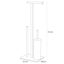 Sealskin Square Toiletbutler Vrijstaand - Toiletborstel Met Houder - Toiletrolhouder Zonder Klep - Reserverolhouder - Chroom -Badkamer Kast Winkel 1200x1200 217