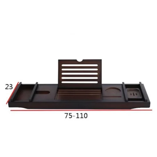 Merkloos Decopatent® Badplank - Uitschuifbaar 75 -> 110 Cm - Verstelbaar Bamboe Badrekje Voor In Bad - Boekenhouder - Tablethouder - Bruin -Badkamer Kast Winkel 1200x1200 2178