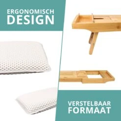 Regno Badplank Voor In Bad - Met Badkussen - Uitschuifbaar En Waterbestendig Badrek - IPad En Glashouder -Badkamer Kast Winkel 1200x1200 2180
