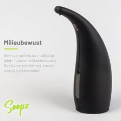 Soopz Black Graphite Classic - Automatische Zeepdispenser - No Touch Sensor - Mat Zwart - 300ml – Zeeppompje -Badkamer Kast Winkel 1200x1200 2252