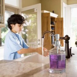 Wonix® - Zeepdispenser - Zeeppompje - Transparant Glas - RVS Pompkop - Met Stickers - 350ml - 2 Stuks -Badkamer Kast Winkel 1200x1200 2272