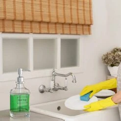 Wonix® - Zeepdispenser - Zeeppompje - Transparant Glas - RVS Pompkop - Met Stickers - 350ml - 2 Stuks -Badkamer Kast Winkel 1200x1200 2275