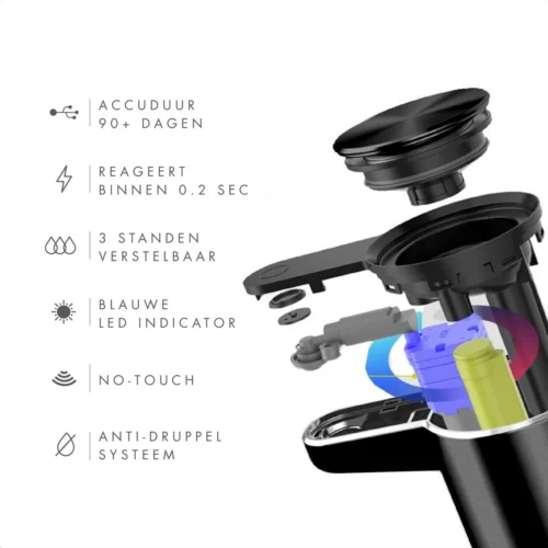101Products Automatische Zeepdispenser - USB Oplaadbaar - Zeepdispenser Met Sensor - Zeeppompje - Zwart -Badkamer Kast Winkel 1200x1200 2279
