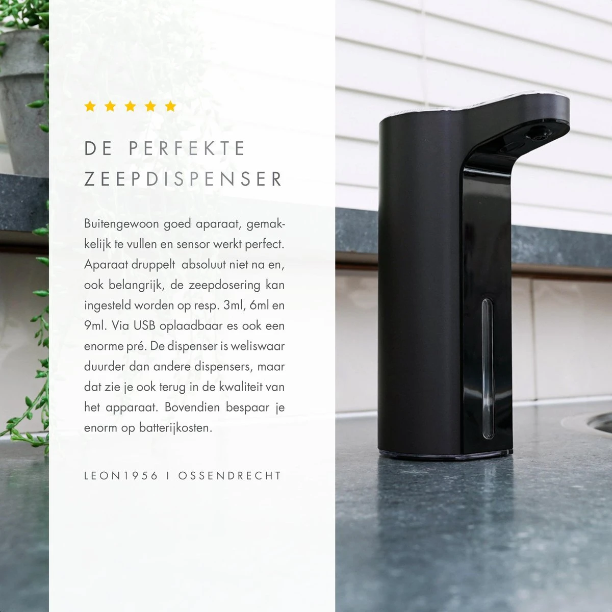 101Products Automatische Zeepdispenser - USB Oplaadbaar - Zeepdispenser Met Sensor - Zeeppompje - Zwart 10 101Products Automatische Zeepdispenser - USB Oplaadbaar - Zeepdispenser Met Sensor - Zeeppompje - Zwart - Afbeelding 10