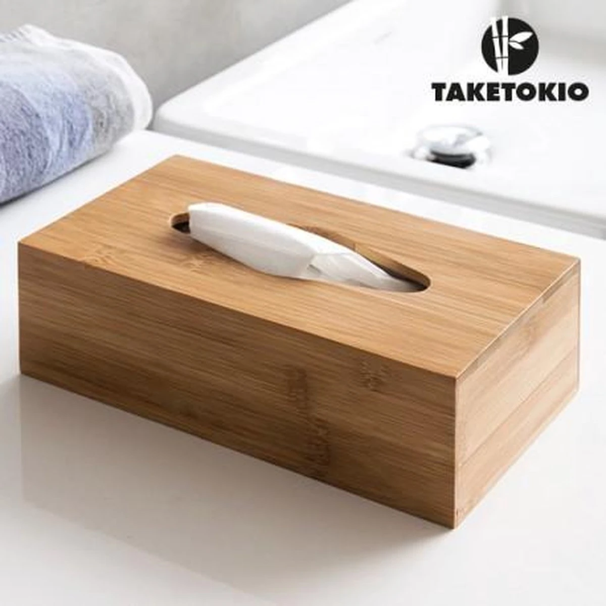 TakeTokio Zakdoekkistje Van Bamboe Hout - B10 X H9 X L23 Cm 1 TakeTokio Zakdoekkistje Van Bamboe Hout - B10 X H9 X L23 Cm