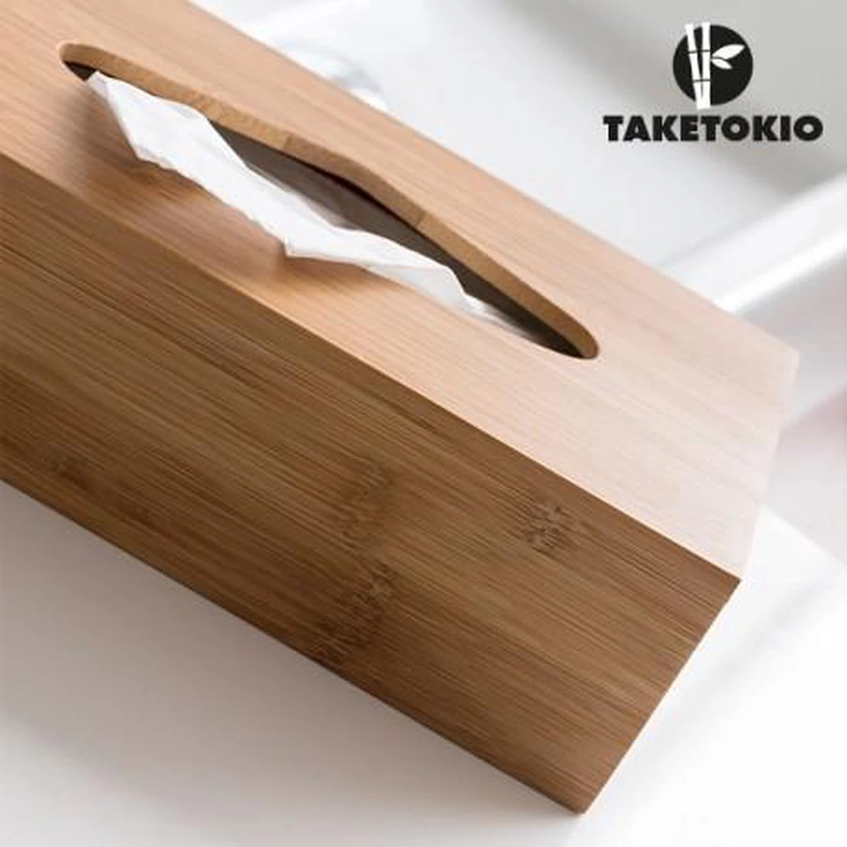 TakeTokio Zakdoekkistje Van Bamboe Hout - B10 X H9 X L23 Cm 2 TakeTokio Zakdoekkistje Van Bamboe Hout - B10 X H9 X L23 Cm - Afbeelding 2
