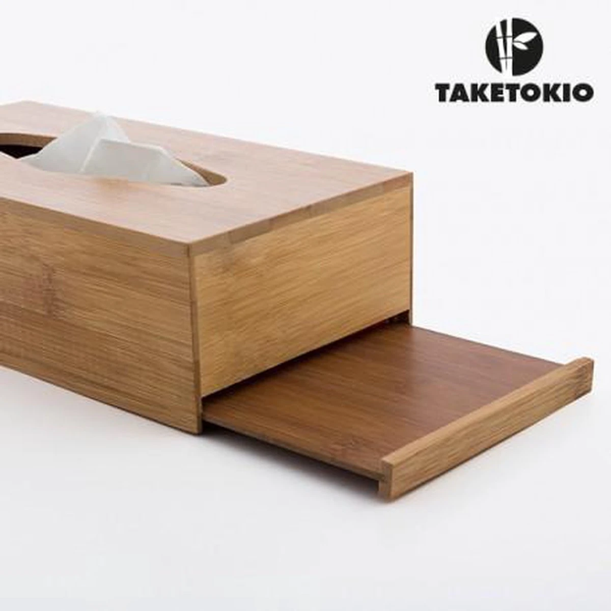 TakeTokio Zakdoekkistje Van Bamboe Hout - B10 X H9 X L23 Cm 5 TakeTokio Zakdoekkistje Van Bamboe Hout - B10 X H9 X L23 Cm - Afbeelding 5