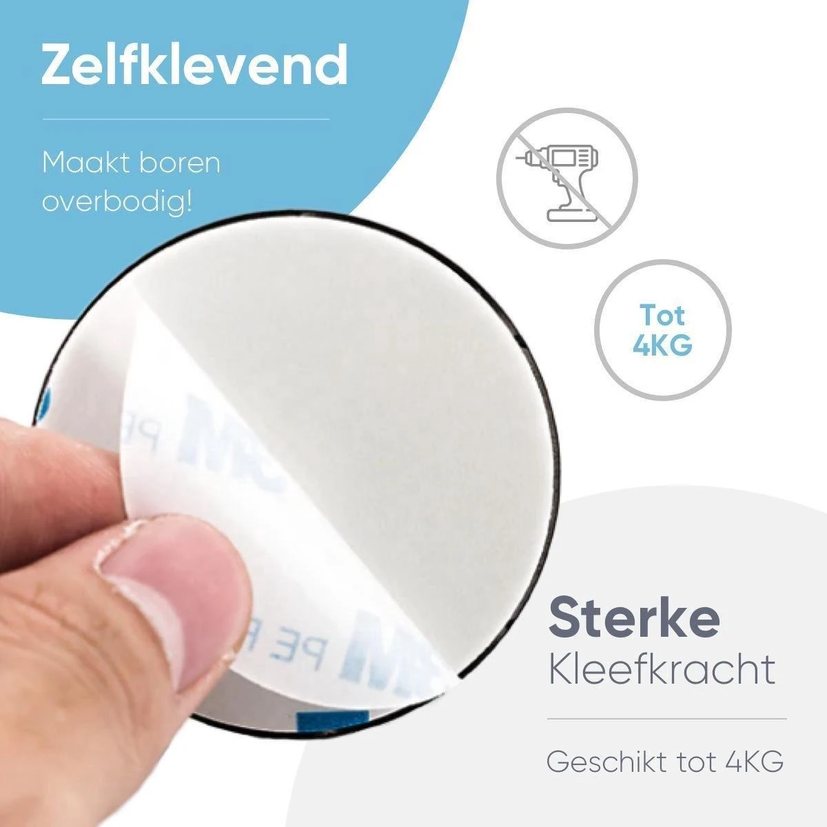 Merkloos Handdoekhaakjes Set Zelfklevend Handdoekhouders Voor Badkamer En Keuken - 4 Stuks - RVS Mat Zwart 4 Merkloos Handdoekhaakjes Set Zelfklevend Handdoekhouders Voor Badkamer En Keuken - 4 Stuks - RVS Mat Zwart - Afbeelding 4