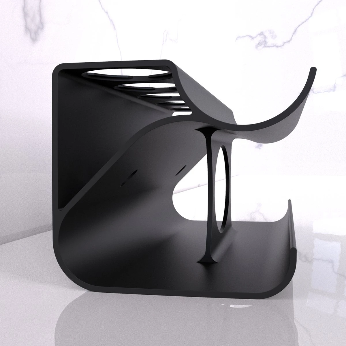 Merkloos Houder Geschikt Voor Dyson Airwrap - 5 Accesoires - Staand En Hangend - Gemakkelijke Installatie - Wall Mount - Bio Plastic - Antraciet 3 Merkloos Houder Geschikt Voor Dyson Airwrap - 5 Accesoires - Staand En Hangend - Gemakkelijke Installatie - Wall Mount - Bio Plastic - Antraciet - Afbeelding 3