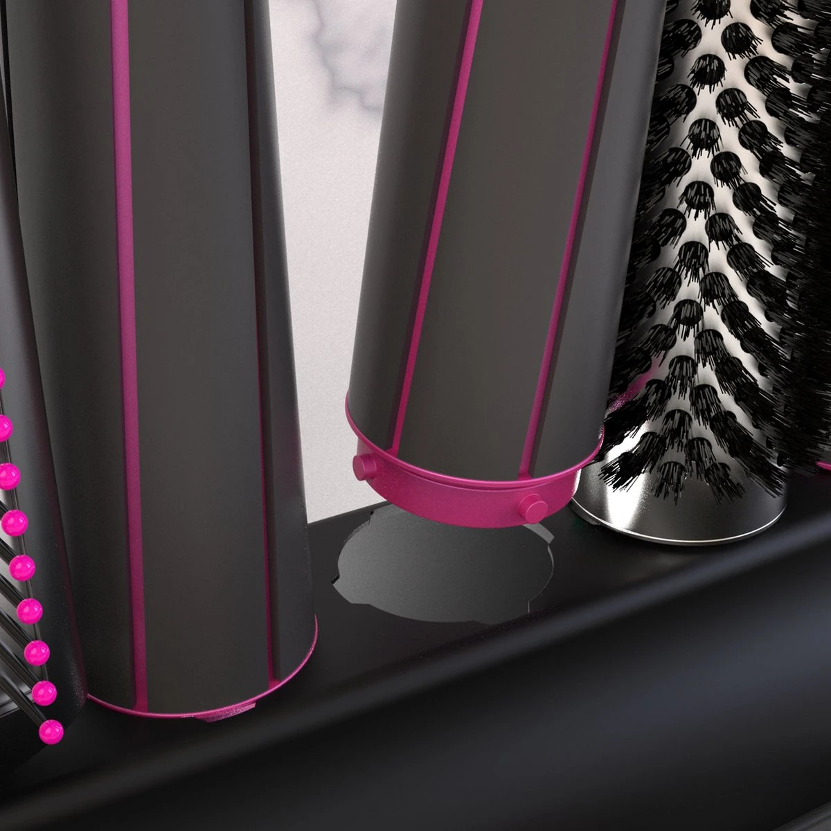 Merkloos Houder Geschikt Voor Dyson Airwrap - 5 Accesoires - Staand En Hangend - Gemakkelijke Installatie - Wall Mount - Bio Plastic - Antraciet 4 Merkloos Houder Geschikt Voor Dyson Airwrap - 5 Accesoires - Staand En Hangend - Gemakkelijke Installatie - Wall Mount - Bio Plastic - Antraciet - Afbeelding 4