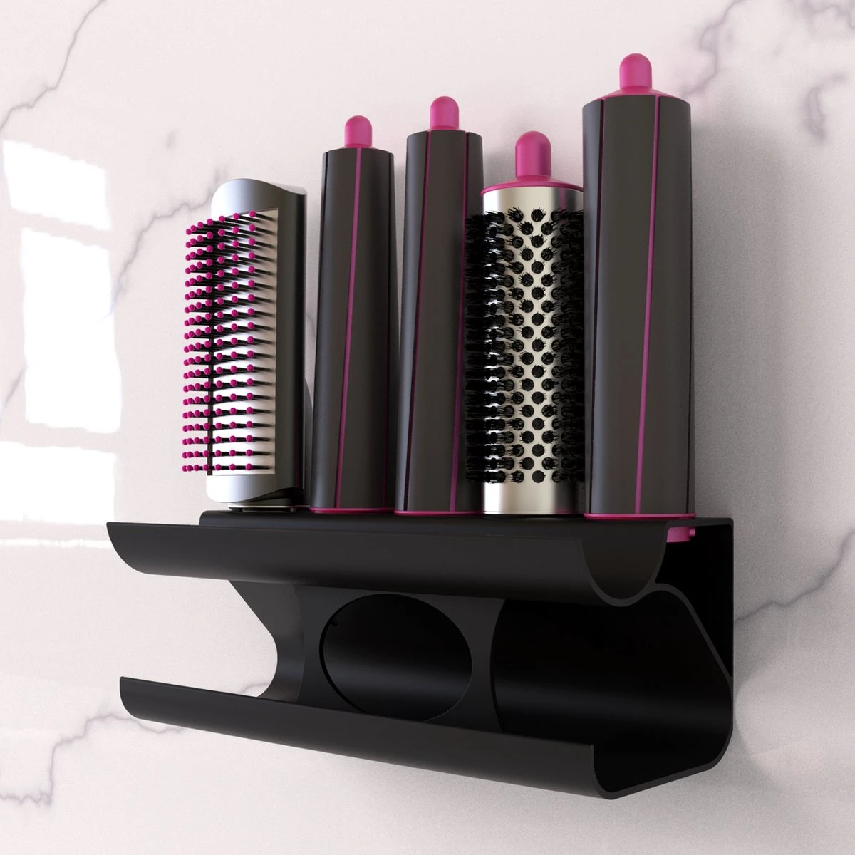 Merkloos Houder Geschikt Voor Dyson Airwrap - 5 Accesoires - Staand En Hangend - Gemakkelijke Installatie - Wall Mount - Bio Plastic - Antraciet 5 Merkloos Houder Geschikt Voor Dyson Airwrap - 5 Accesoires - Staand En Hangend - Gemakkelijke Installatie - Wall Mount - Bio Plastic - Antraciet - Afbeelding 5