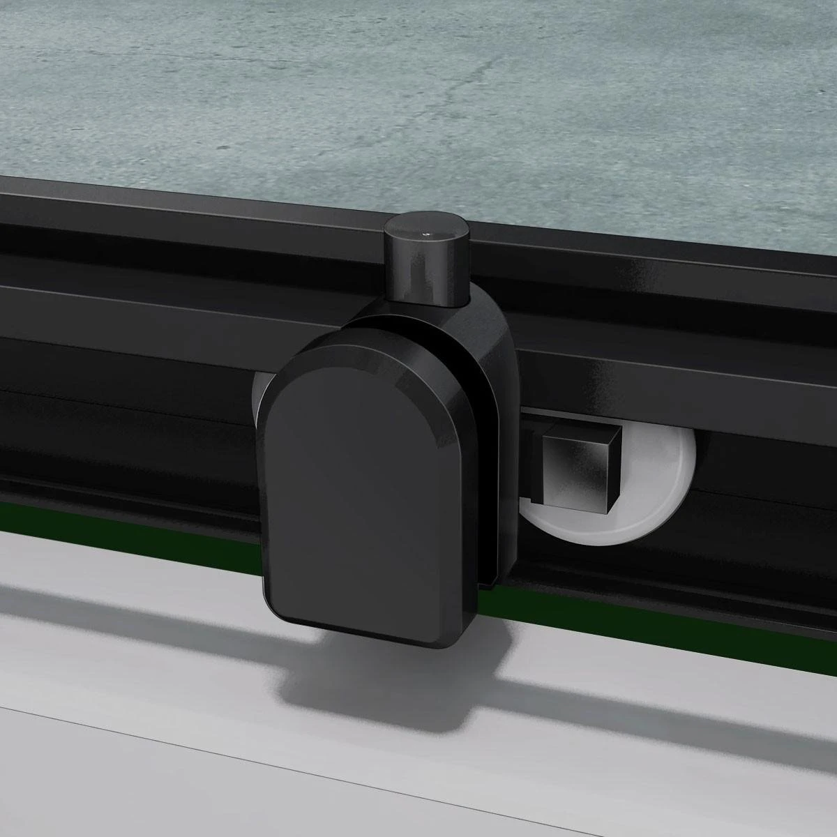 Merkloos Douchecabine - 90x90x200 - Kwartrond - Mat Zwart - Schuifdeur - Hoekinstap 4 Merkloos Douchecabine - 90x90x200 - Kwartrond - Mat Zwart - Schuifdeur - Hoekinstap - Afbeelding 4