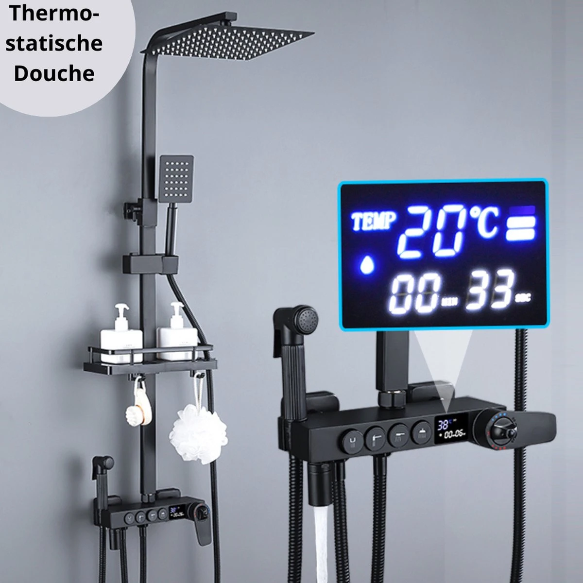 Merkloos TIB Douche Met Ingebouwde Thermostaat - Zonder Extra Stroomaansluiting - Thermostaatkraan V1 1 Merkloos TIB Douche Met Ingebouwde Thermostaat - Zonder Extra Stroomaansluiting - Thermostaatkraan V1