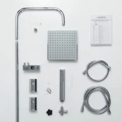 SCHÜTTE Tokyo Douchesysteem - Regendouche - 102 Cm Stang - Chroom -Badkamer Kast Winkel 1200x1200 2535